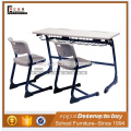 Everpretty Popular Standard School Classroom Double Student Wooden Desk and Plastic Chair